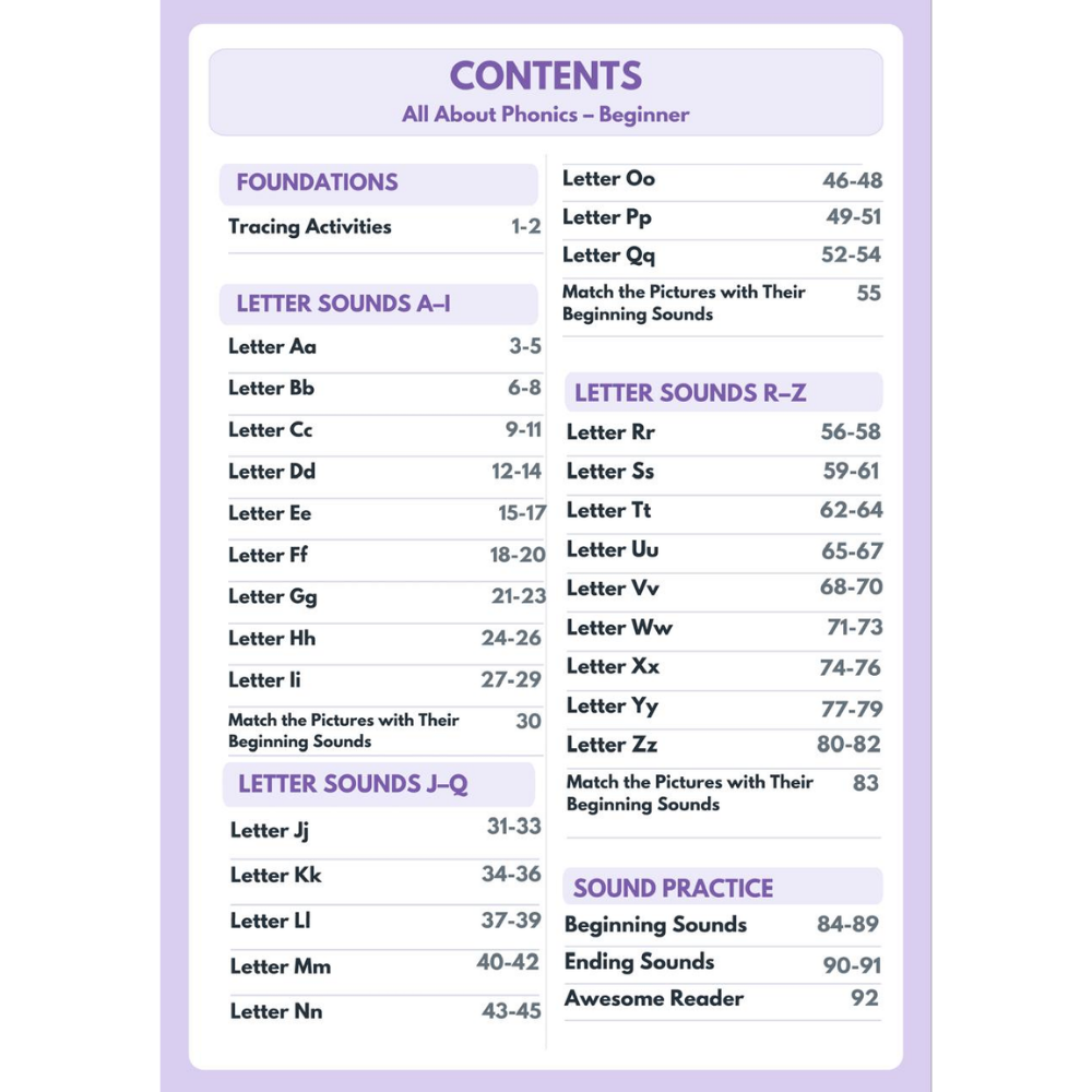 Beginner phonics book