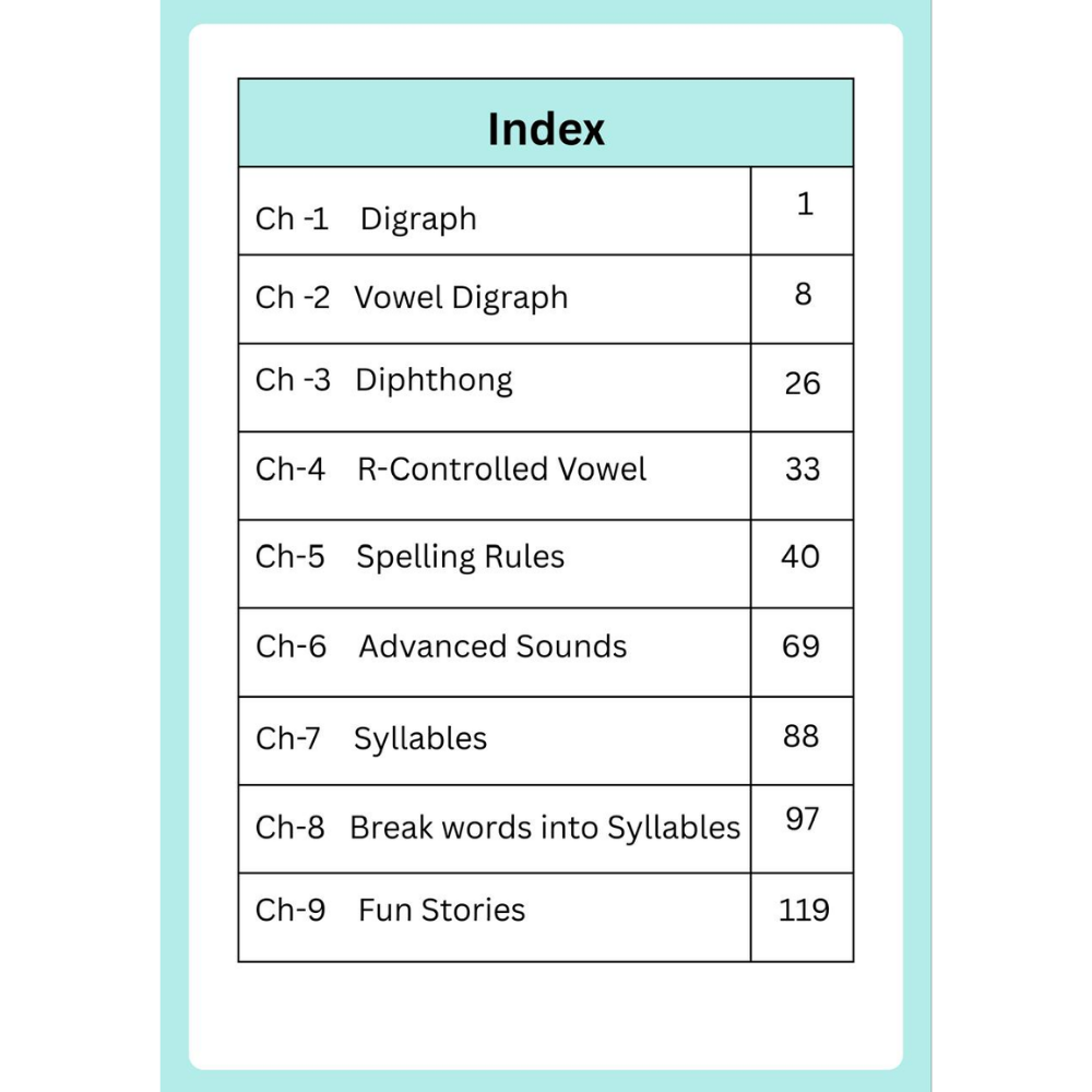 Advanced phonics book