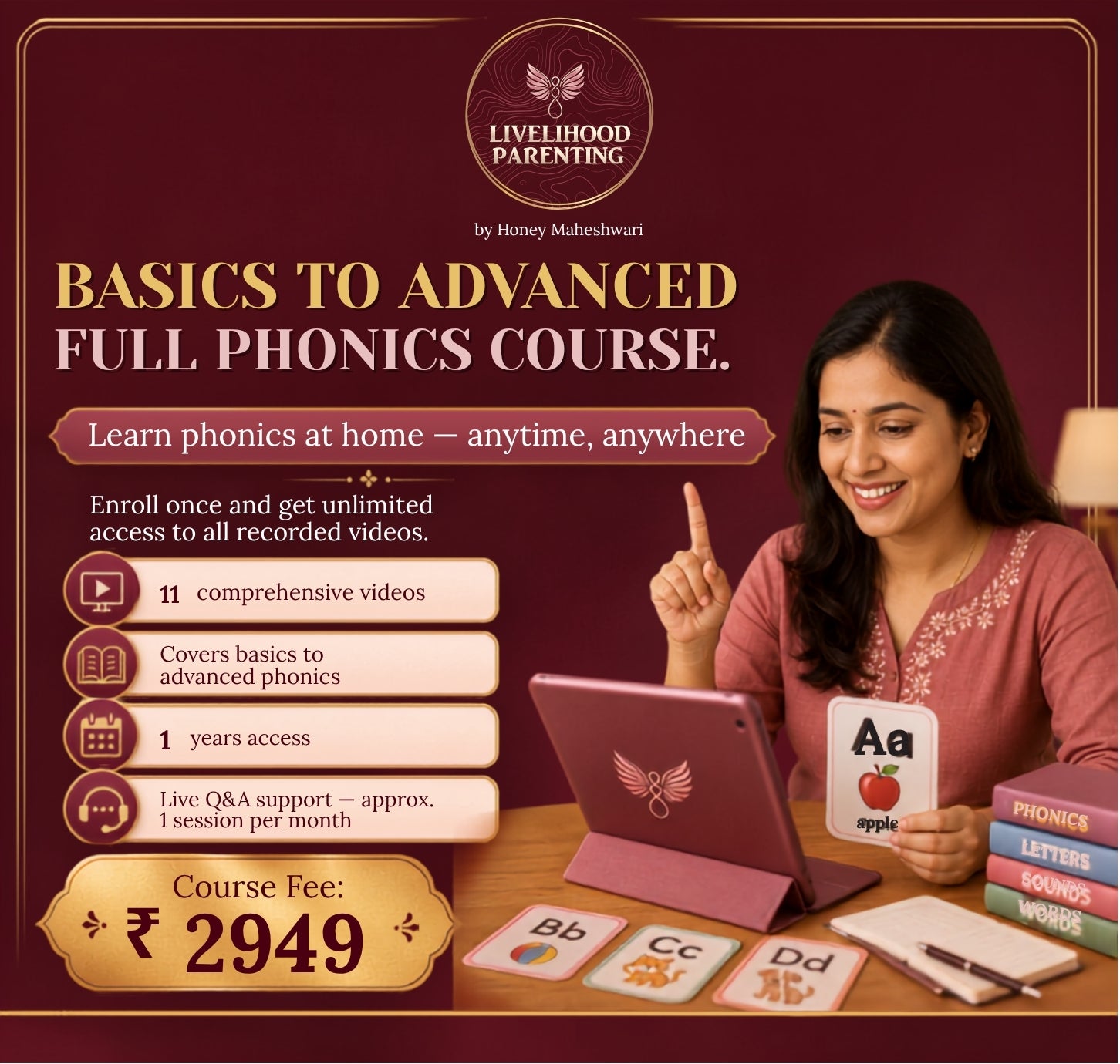 Recorded Phonics Course for Mothers