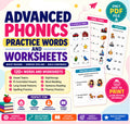 Advanced Phonics Practice Words and Worksheets (Only PDF)