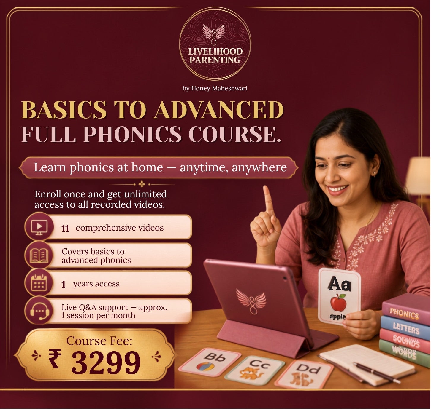 Recorded Phonics Course for Mothers